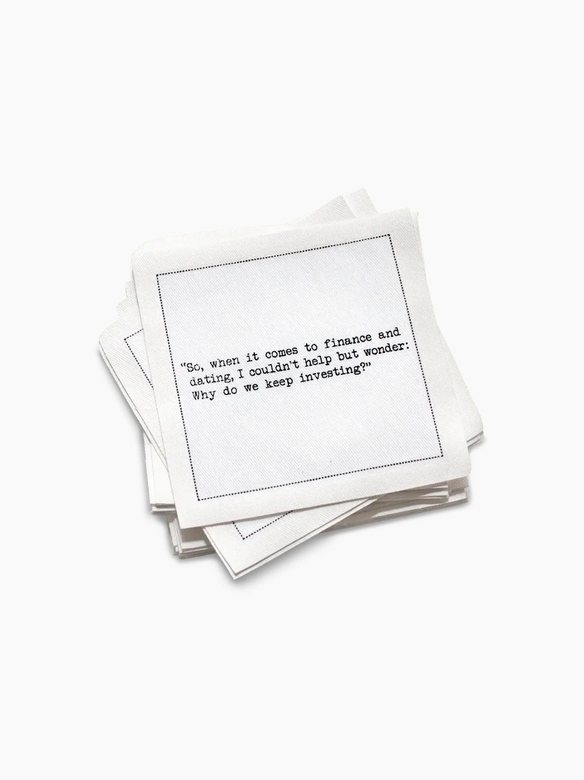 Carrie Bradshaw Quotes Organic Cotton Cocktail Napkins