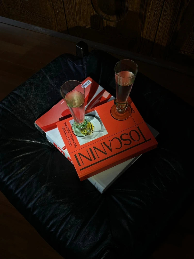 Green Swirl Flutes Set of 4