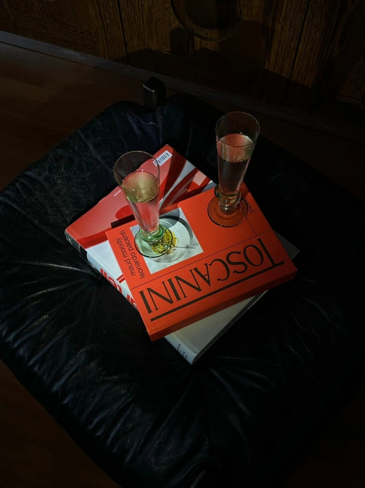 Green Swirl Flutes Set of 4