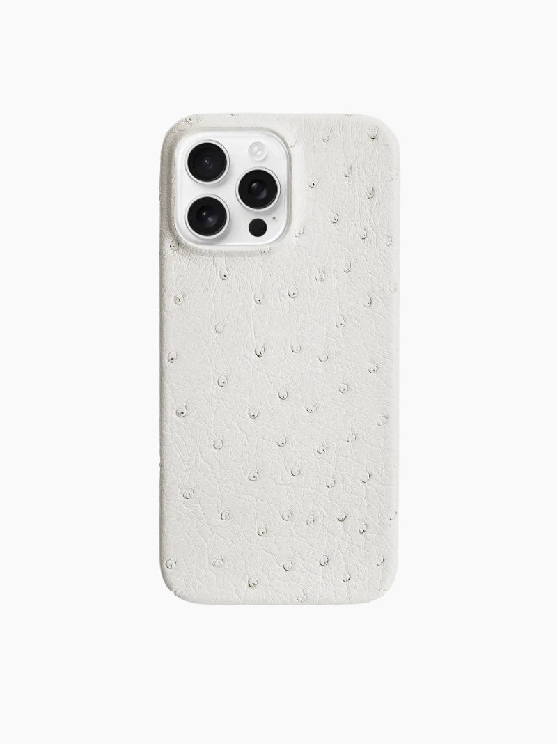 Snow White Ostrich iPhone Case