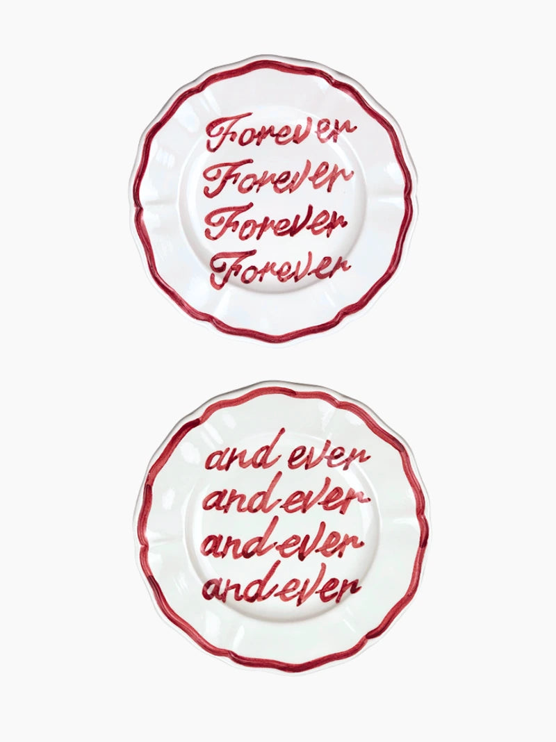 Forever and Ever Plate Set of 2