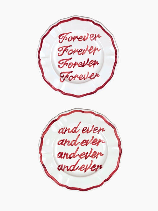 Forever and Ever Plate Set of 2