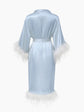 Long Feathered Silk Robe
