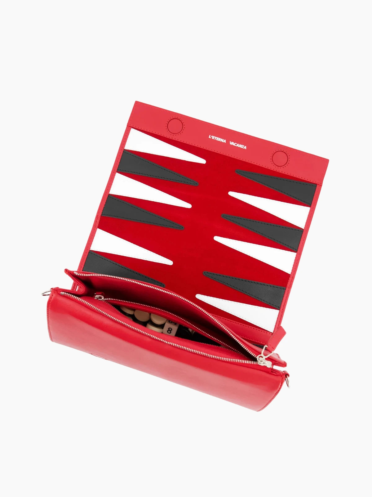 Red Travel Backgammon Bag
