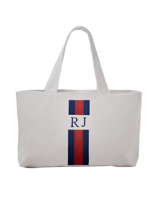 Striped Canvas Tote Bag