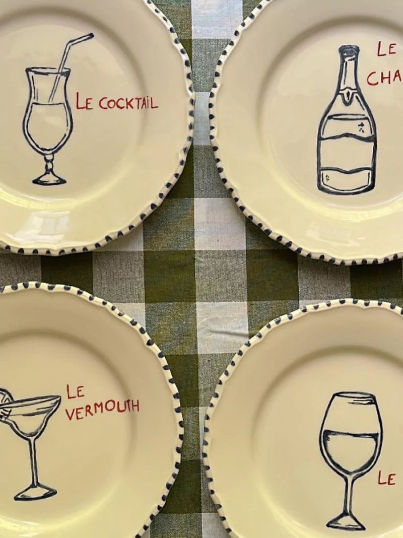 L'Apéritif Plate Set of 4