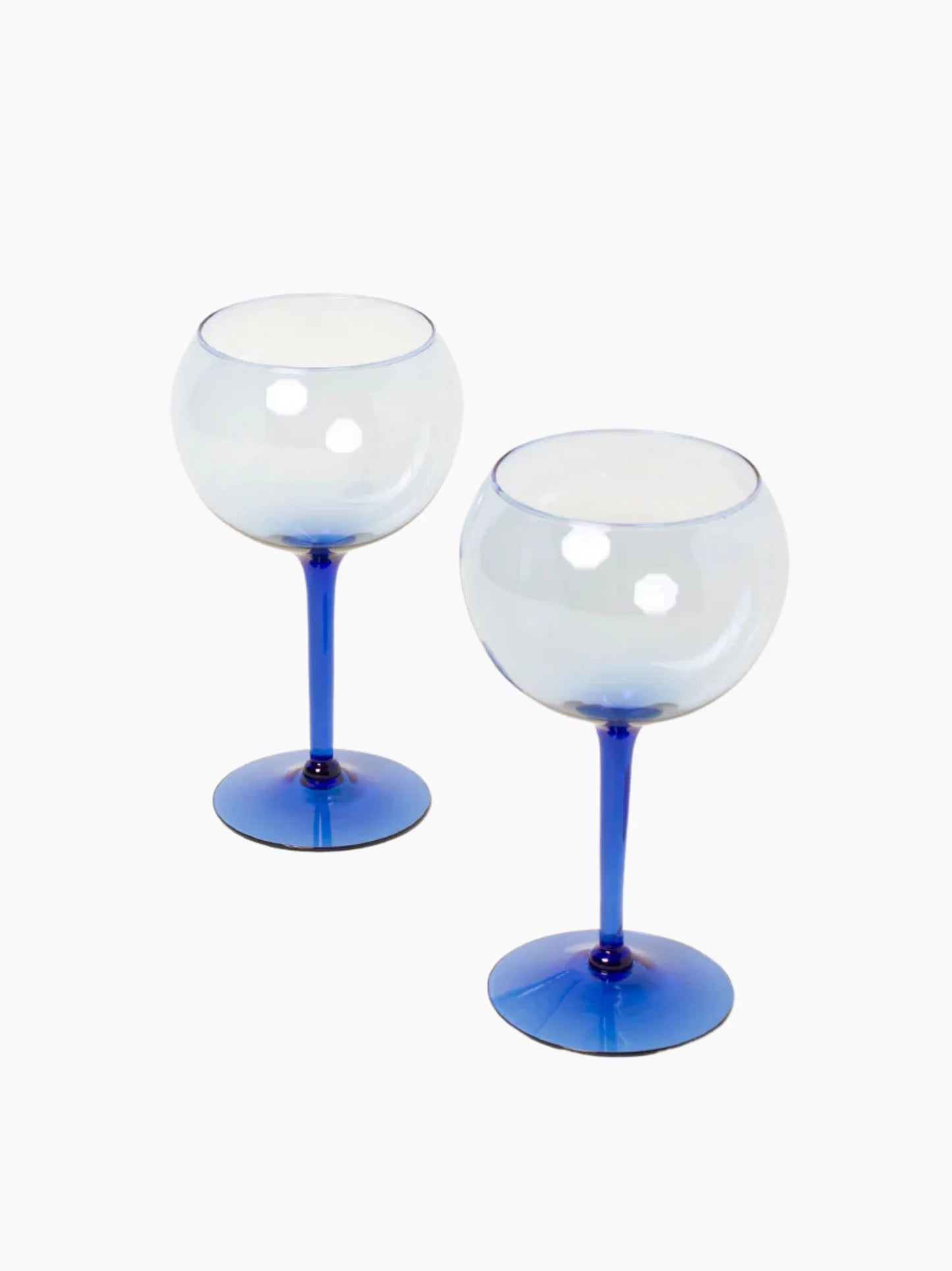 Blue Wine Glasses Set of 2