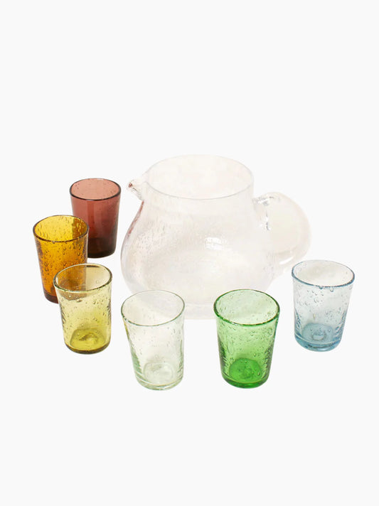 Handblown Pitcher And Glasses Set