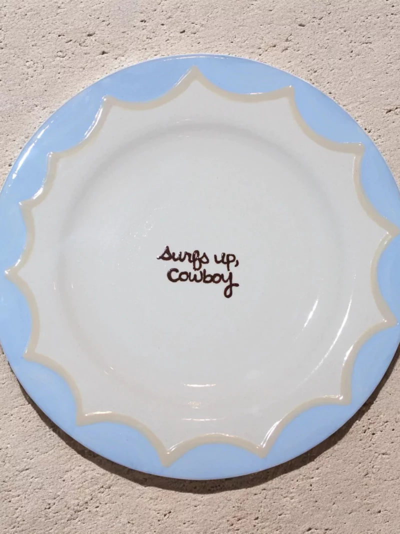 Surfs Up Cowboy Dessert Plates Set of 2