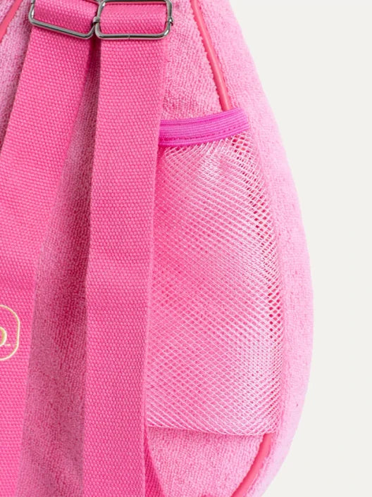 Pink Terrycloth Kids Tennis Racket Case