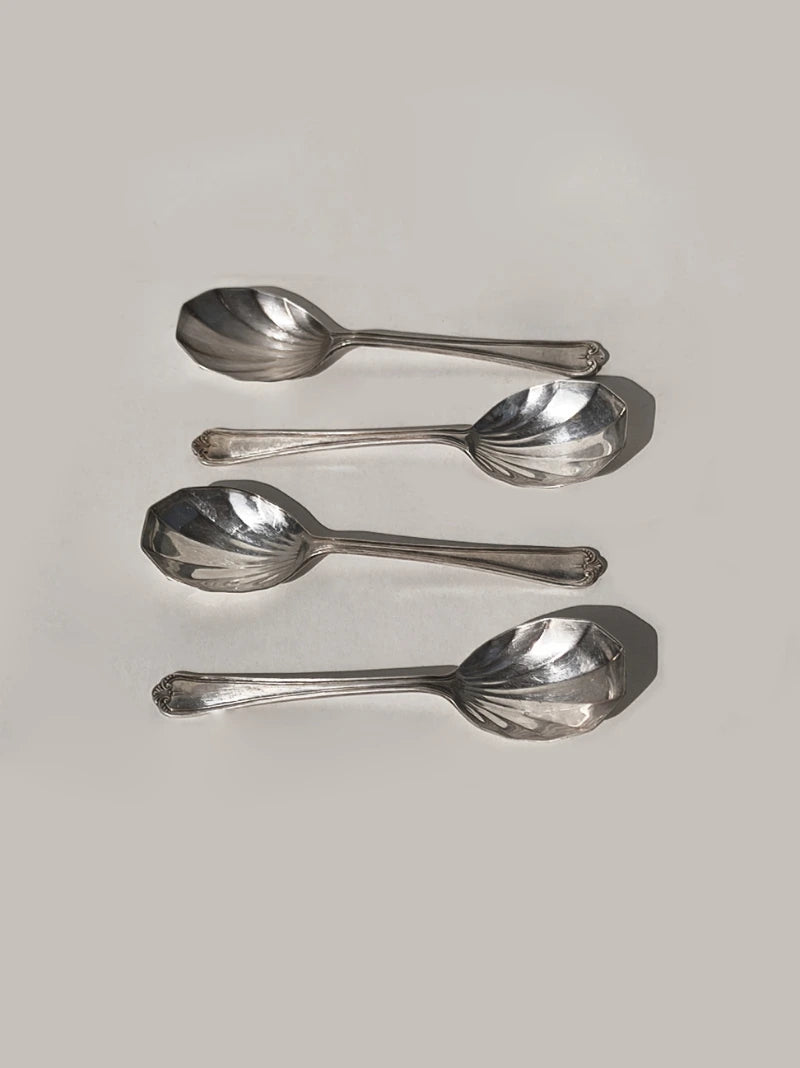 Vintage Shell Spoons Set of 4