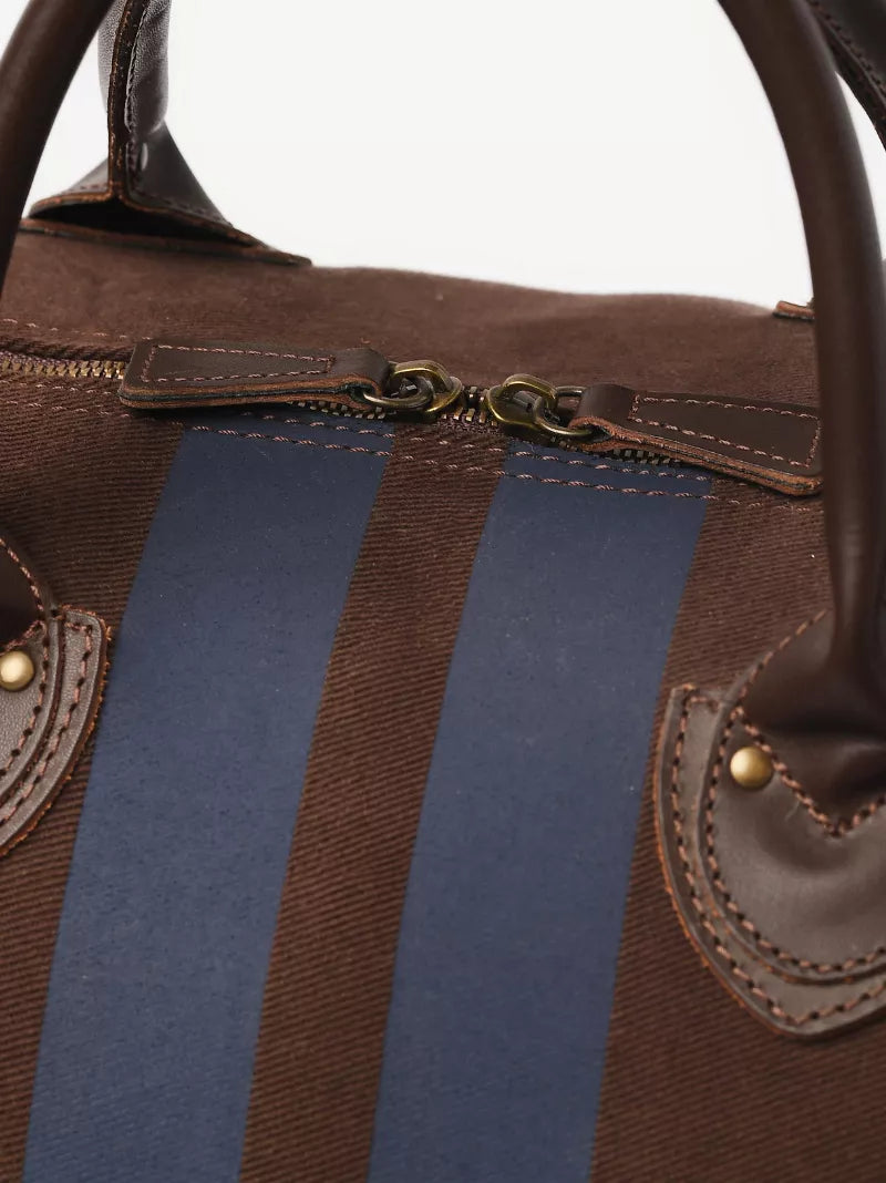 Chocolate Striped Travel Bag