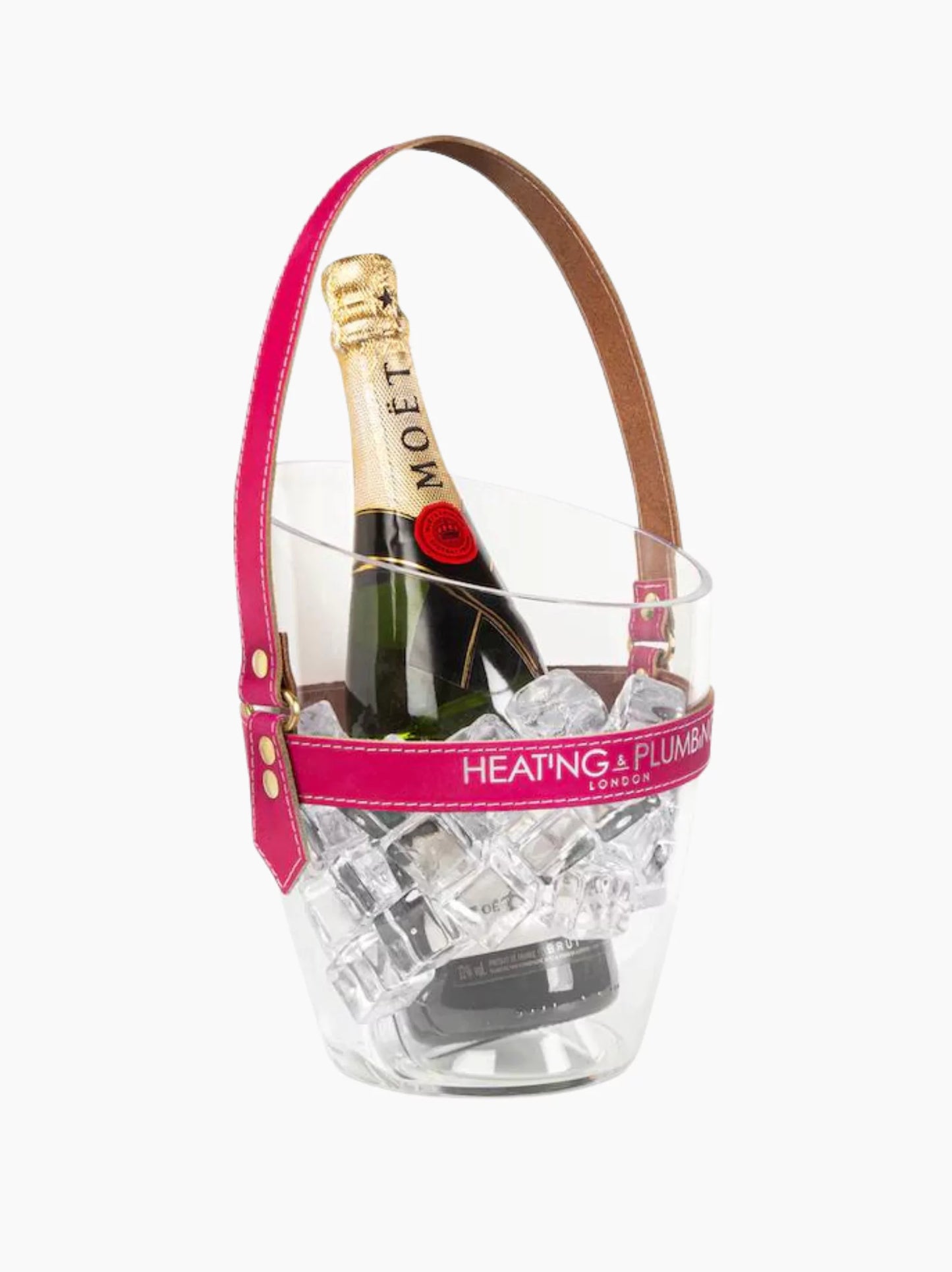 Orange Leather Champagne Bucket