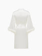 Bride-To-Be Feathered Silk Robe