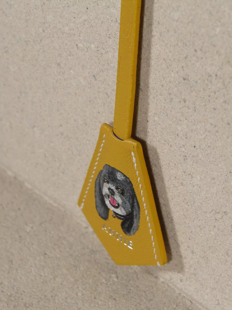 Yellow Leather Pet Charm