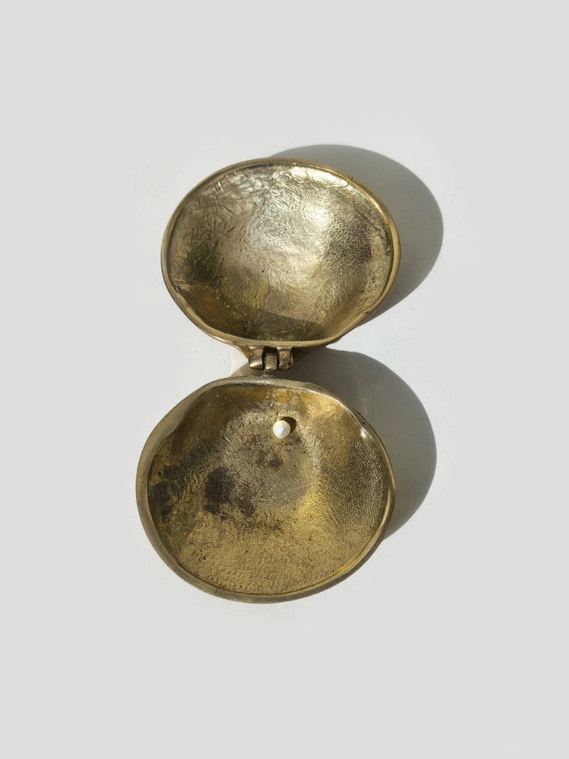 Vintage Shell Brass Box