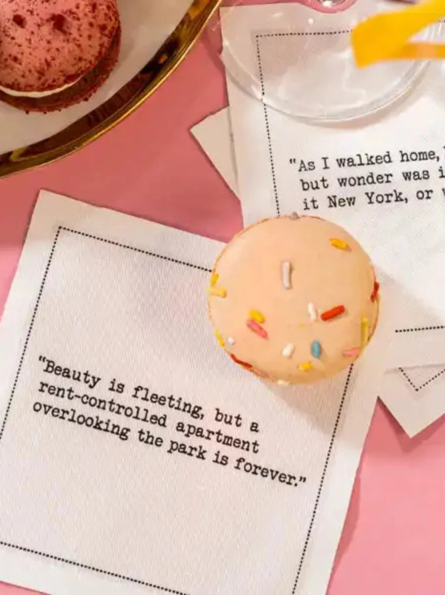 Carrie Bradshaw Quotes Cocktail Napkins