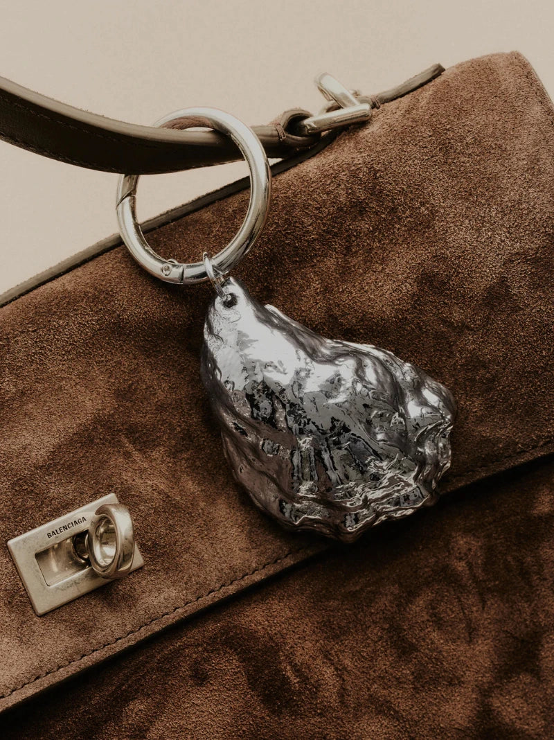 Silver Oyster Keyring