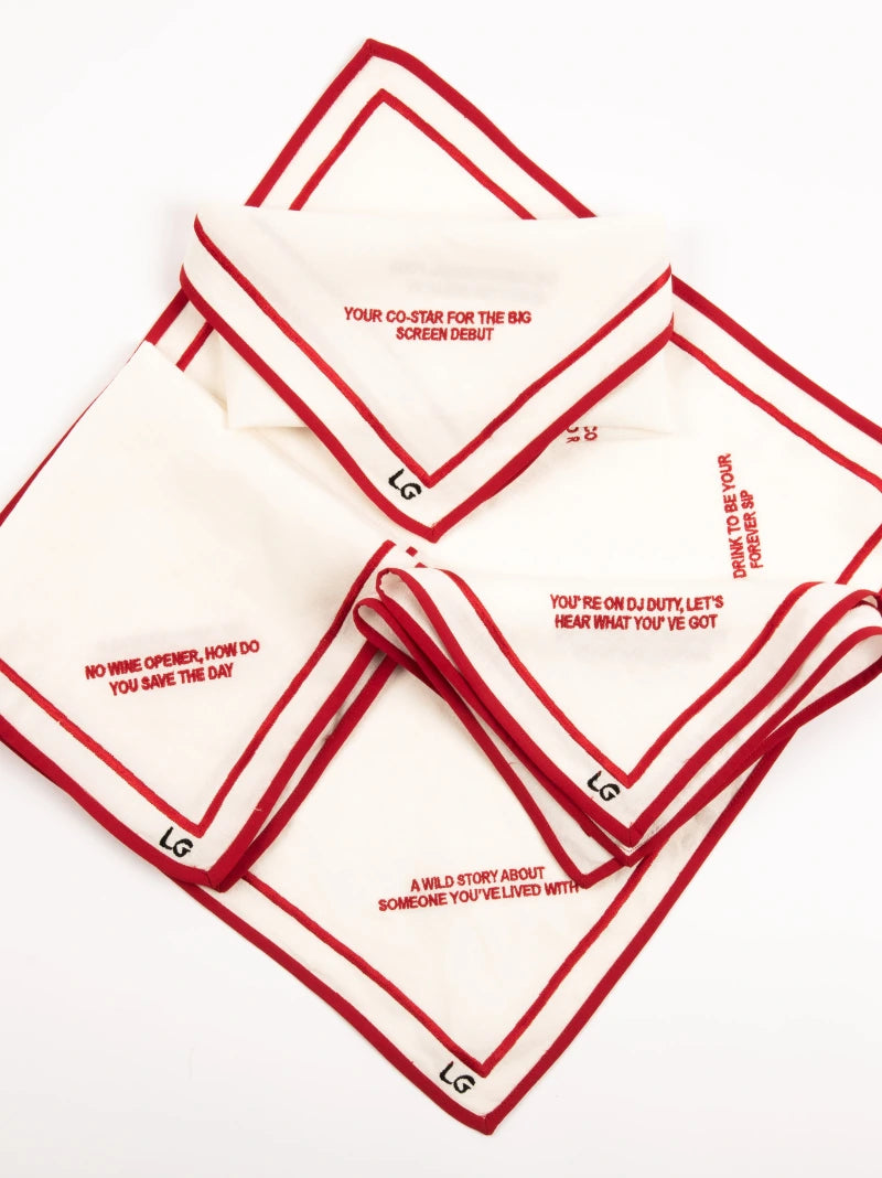 Conversation Starter Napkin Set of 4