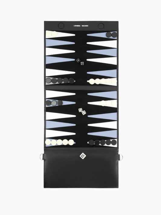 Black Travel Backgammon Bag