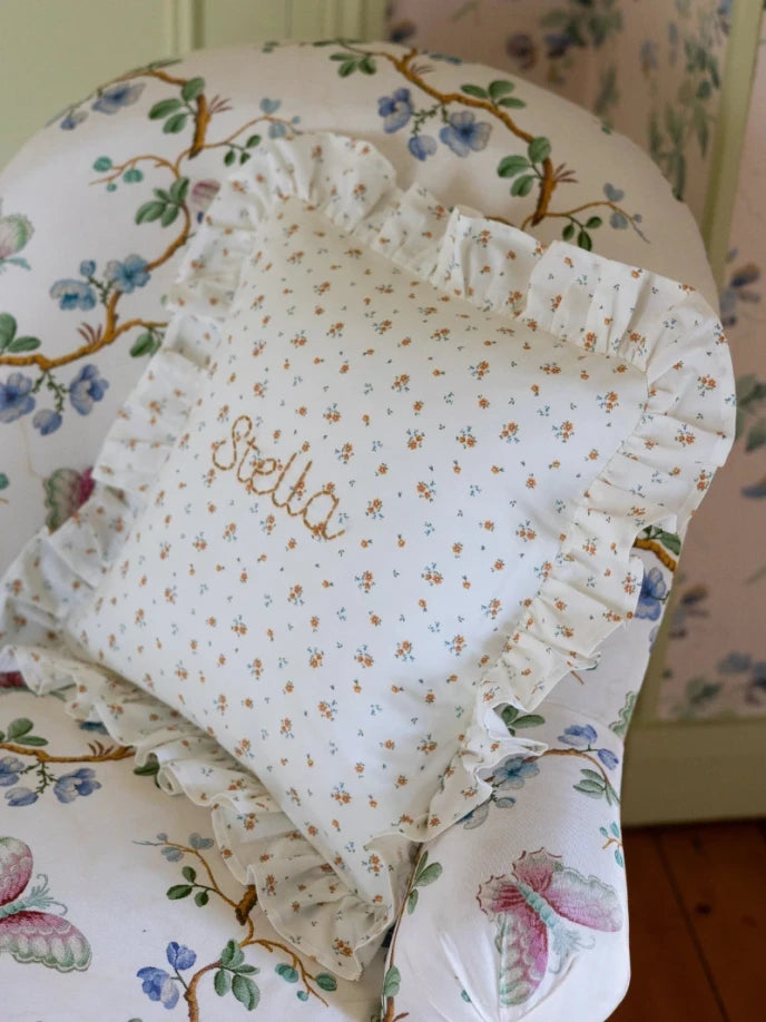Personalised Ruffle Baby Cushion Cover