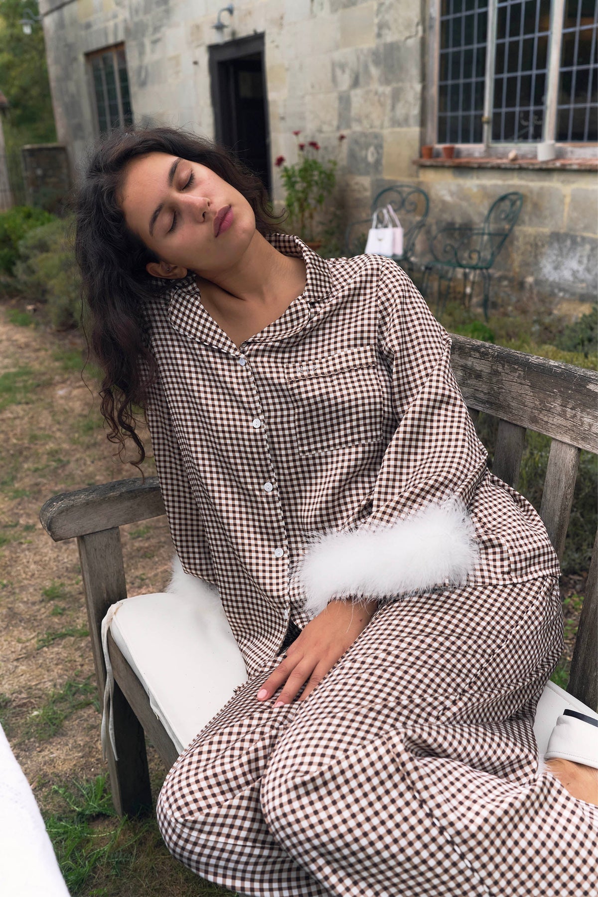 Silk Ever After Feather Pyjama Set