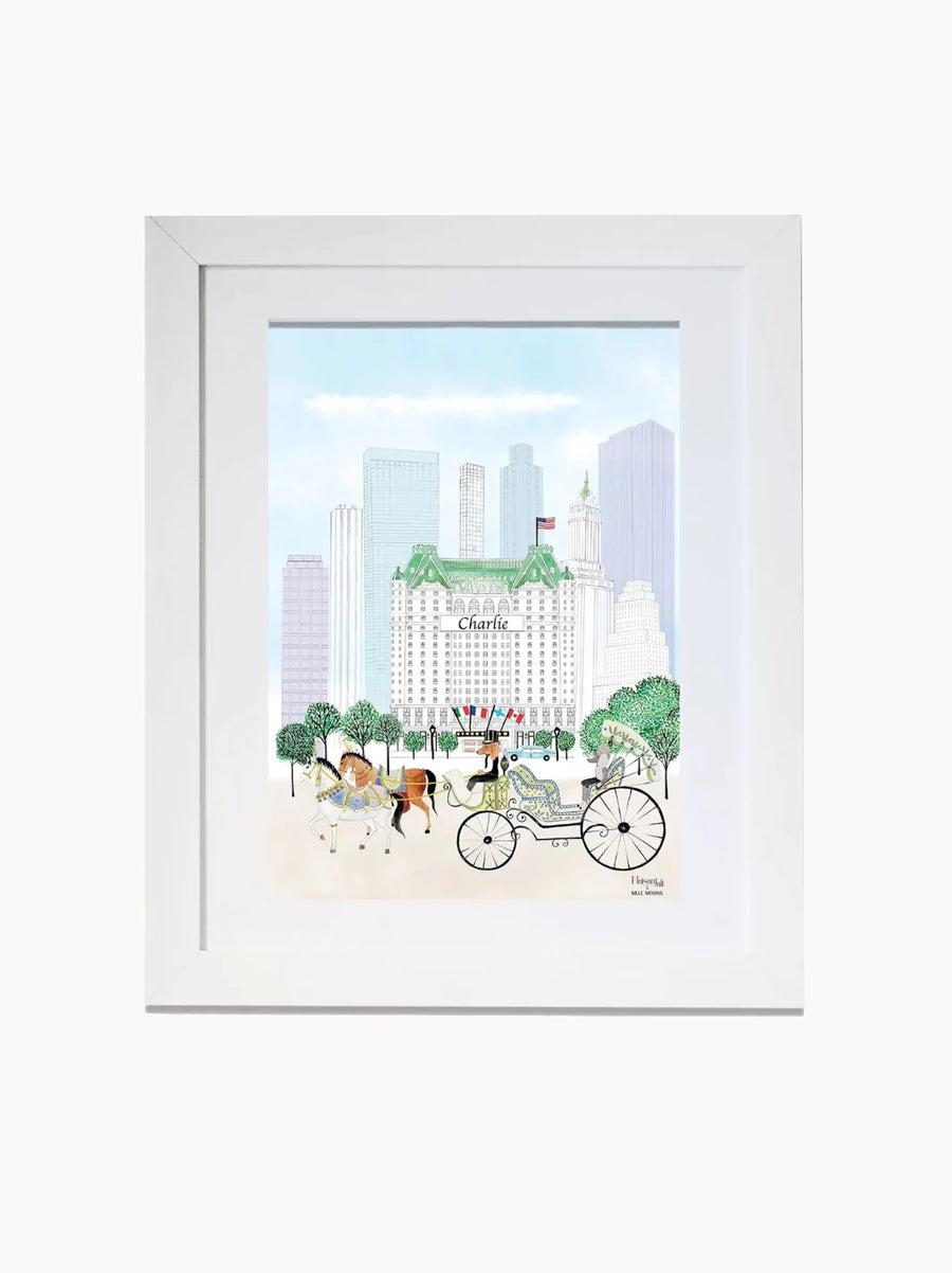 Personalised Carriage of Central Park Kids Art Print