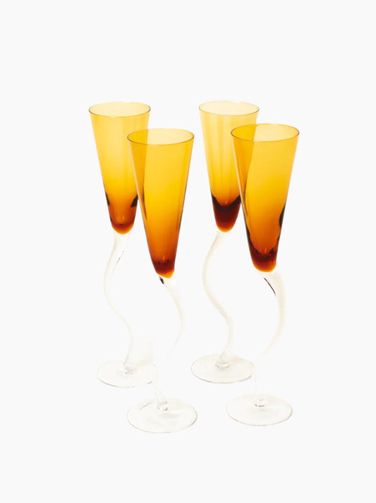 Amber Flutes Set of 4