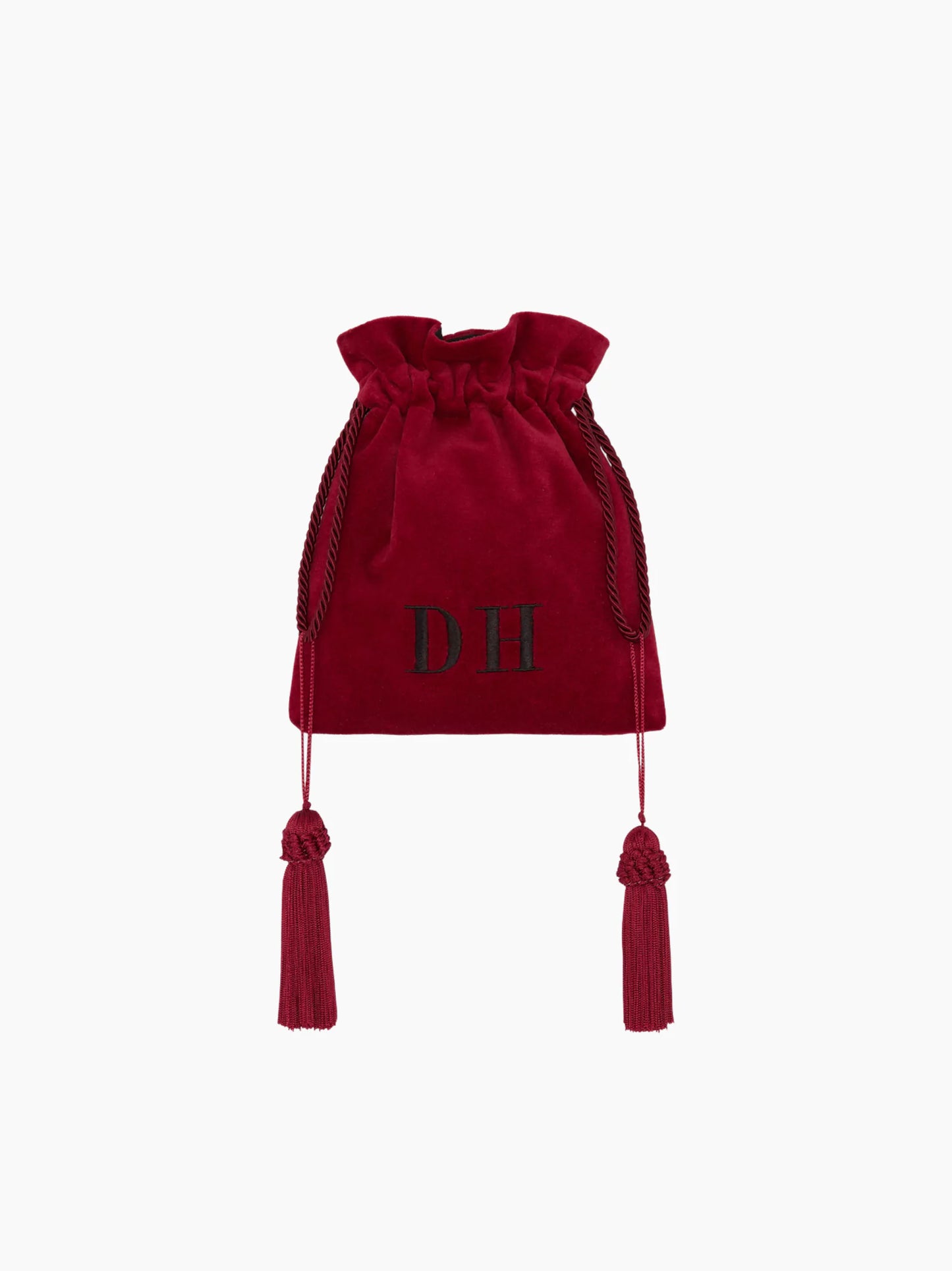 Ruby Red Velvet Pouch Bag