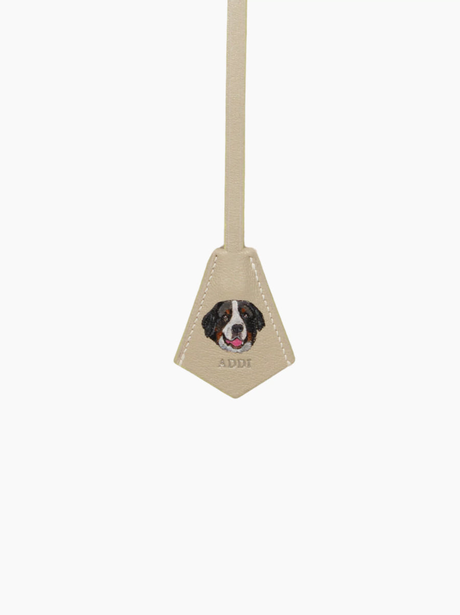 Cream Leather Pet Charm