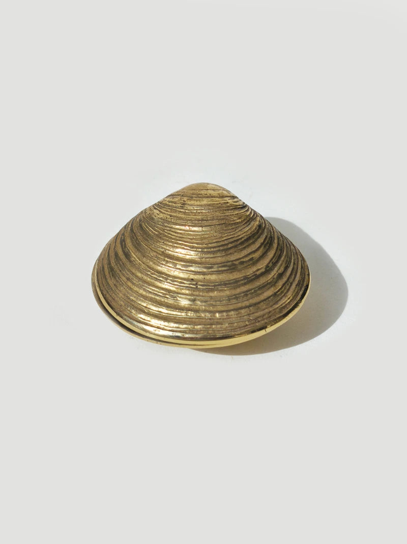 Vintage Shell Brass Box
