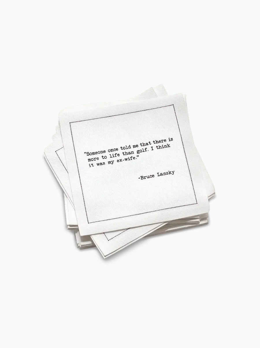 Golf Humor Quotes Organic Cotton Cocktail Napkins