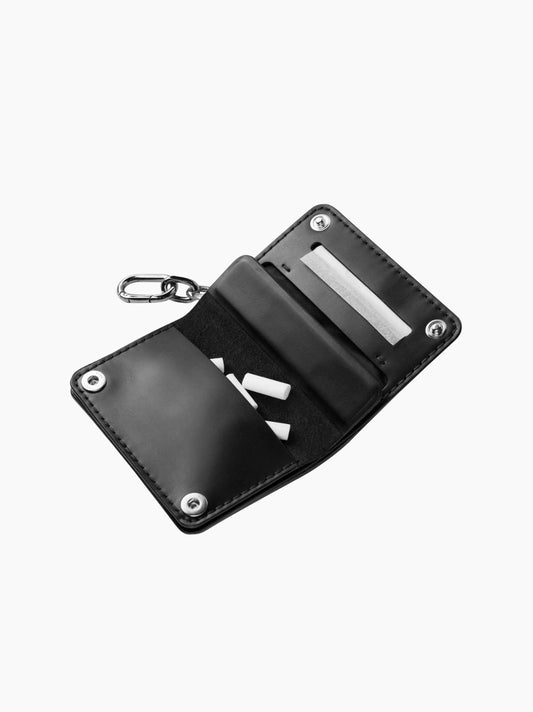 Black Leather Tobacco Pouch