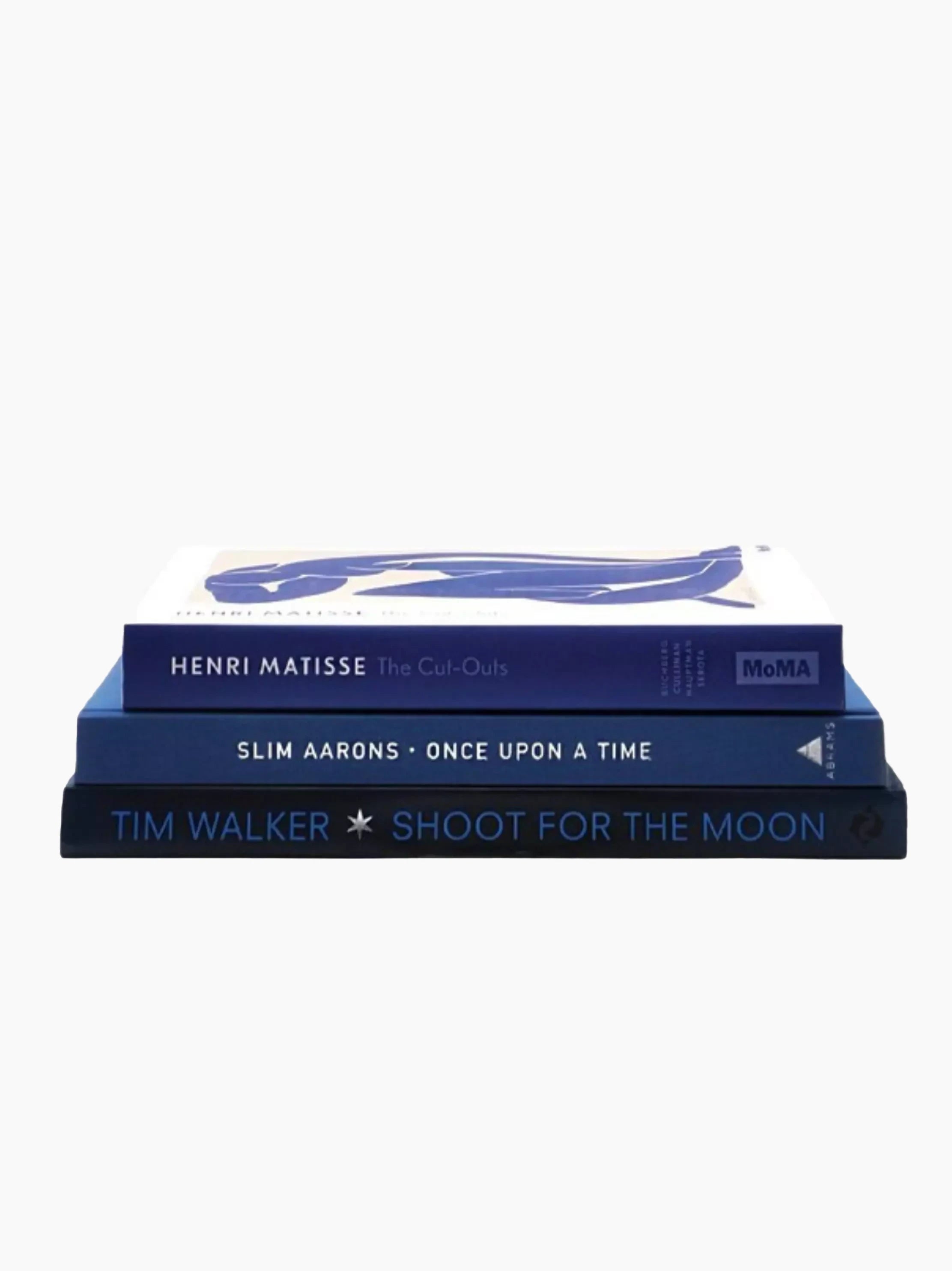 The Blue Coffee Table Book Stack