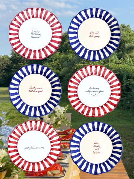 Happy Birthday America Plates Set of 6