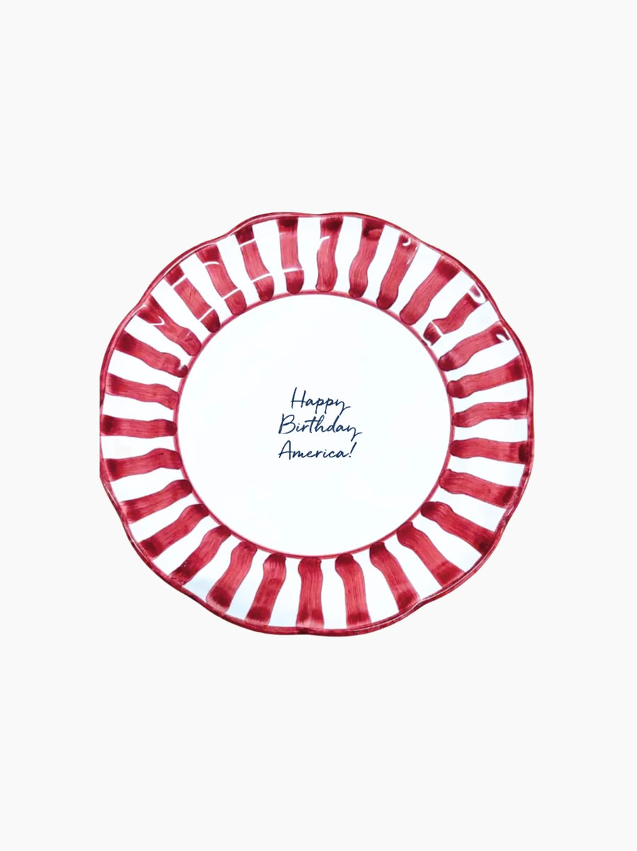 Happy Birthday America Plates Set of 6