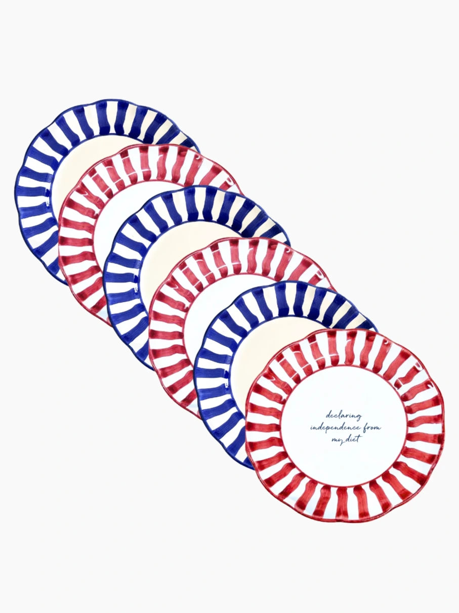Happy Birthday America Plates Set of 6