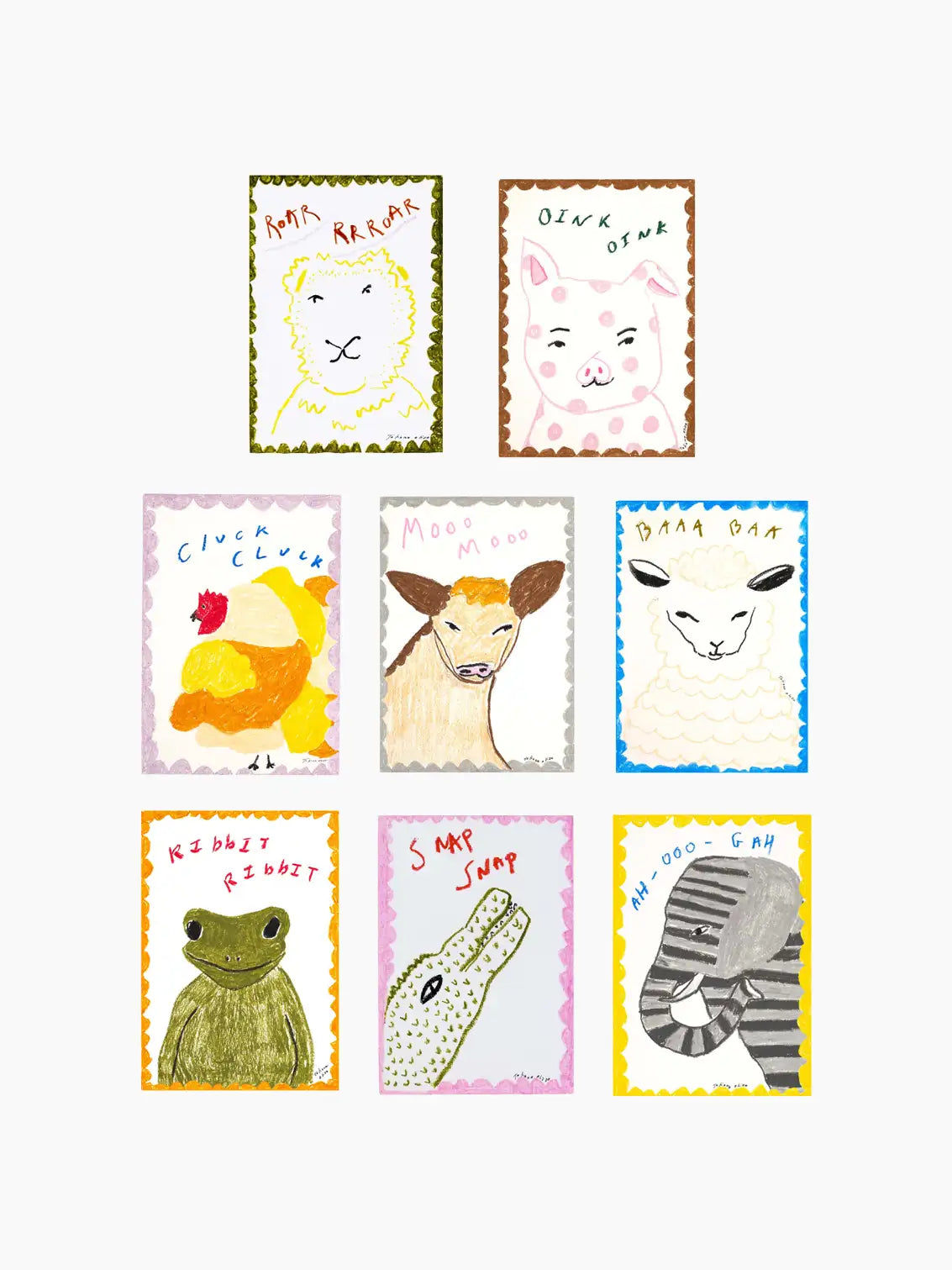 Baby Animal Art Prints Set of 8