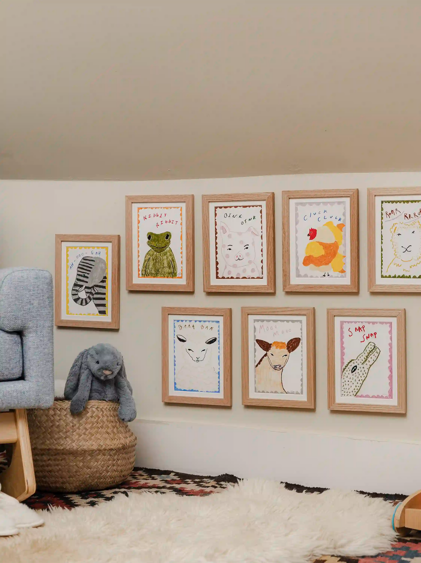 Baby Animal Art Prints Set of 8