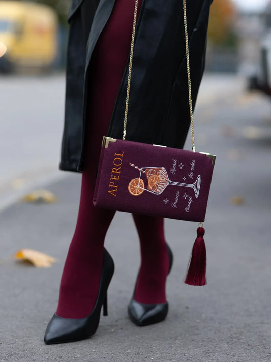 Aperol Embroidered Clutch