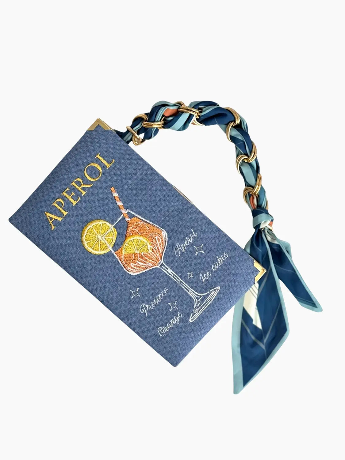 Aperol Embroidered Clutch