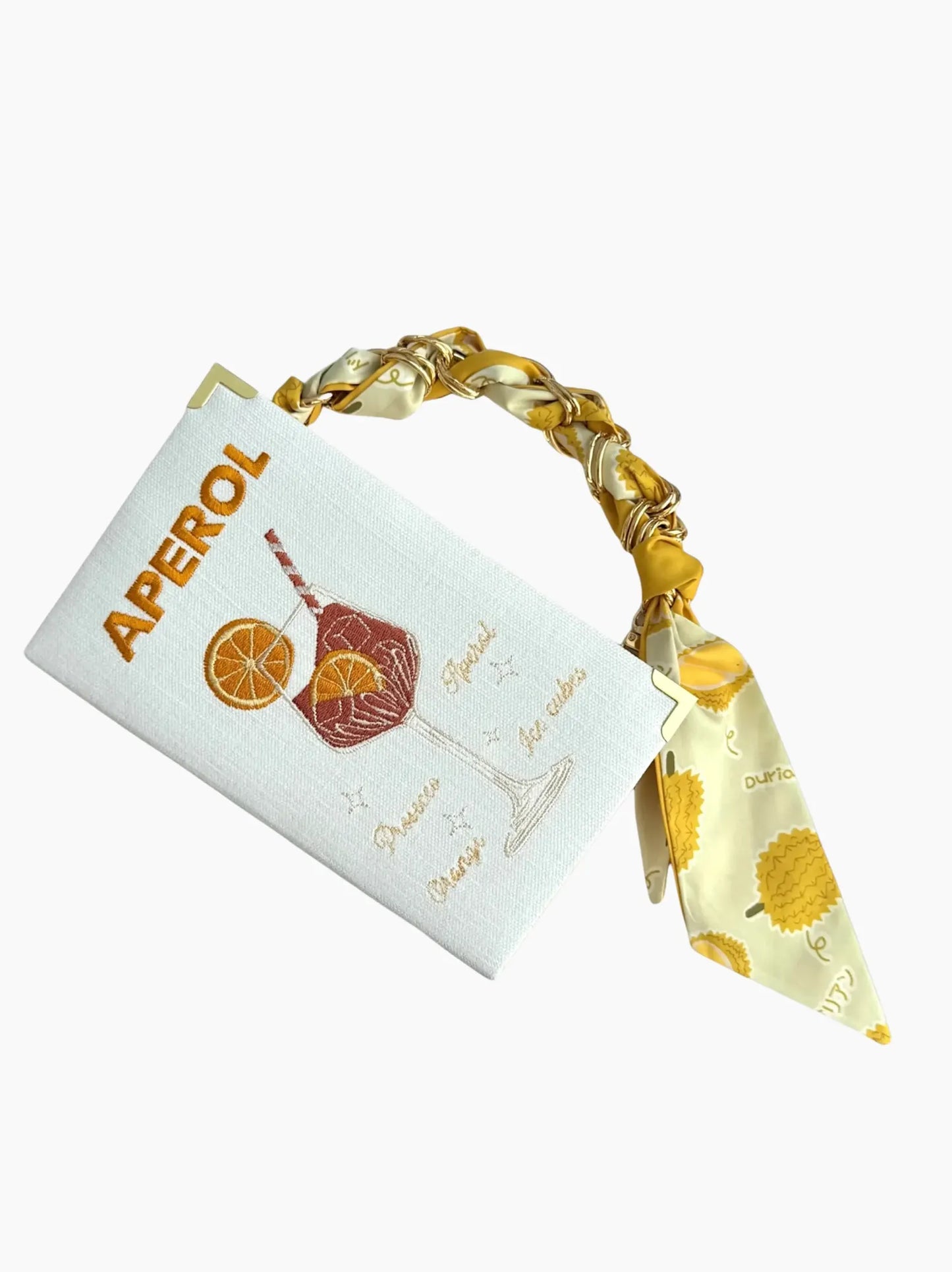 Aperol Embroidered Clutch