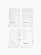 Pink Ruffled Gratitude Linen Napkins Set of 4
