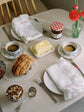 Pink Ruffled Gratitude Linen Napkins Set of 4