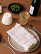Pink Ruffled Gratitude Linen Napkins Set of 4