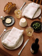 Pink Ruffled Gratitude Linen Napkins Set of 4