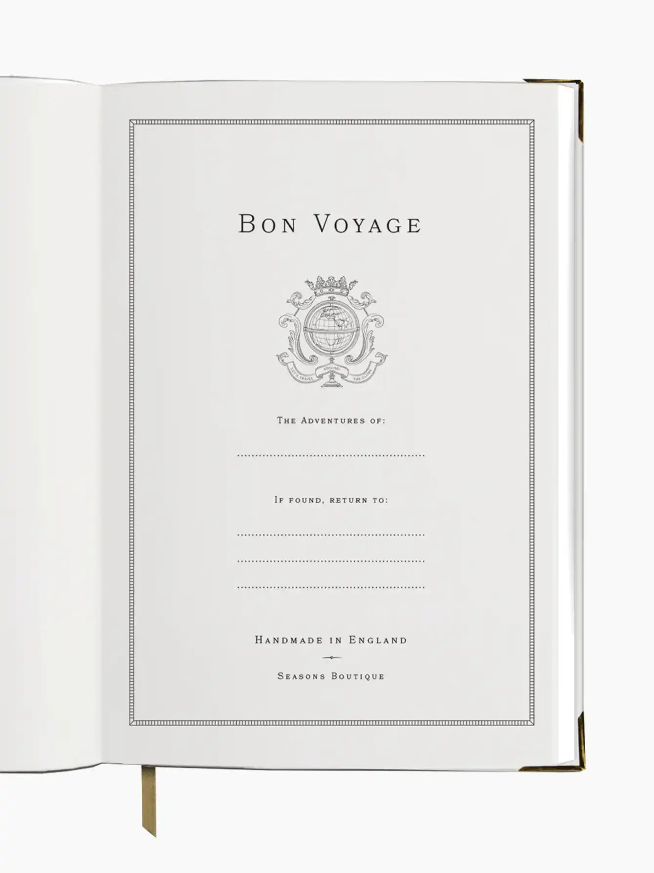 Off White Bon Voyage Travel Journal
