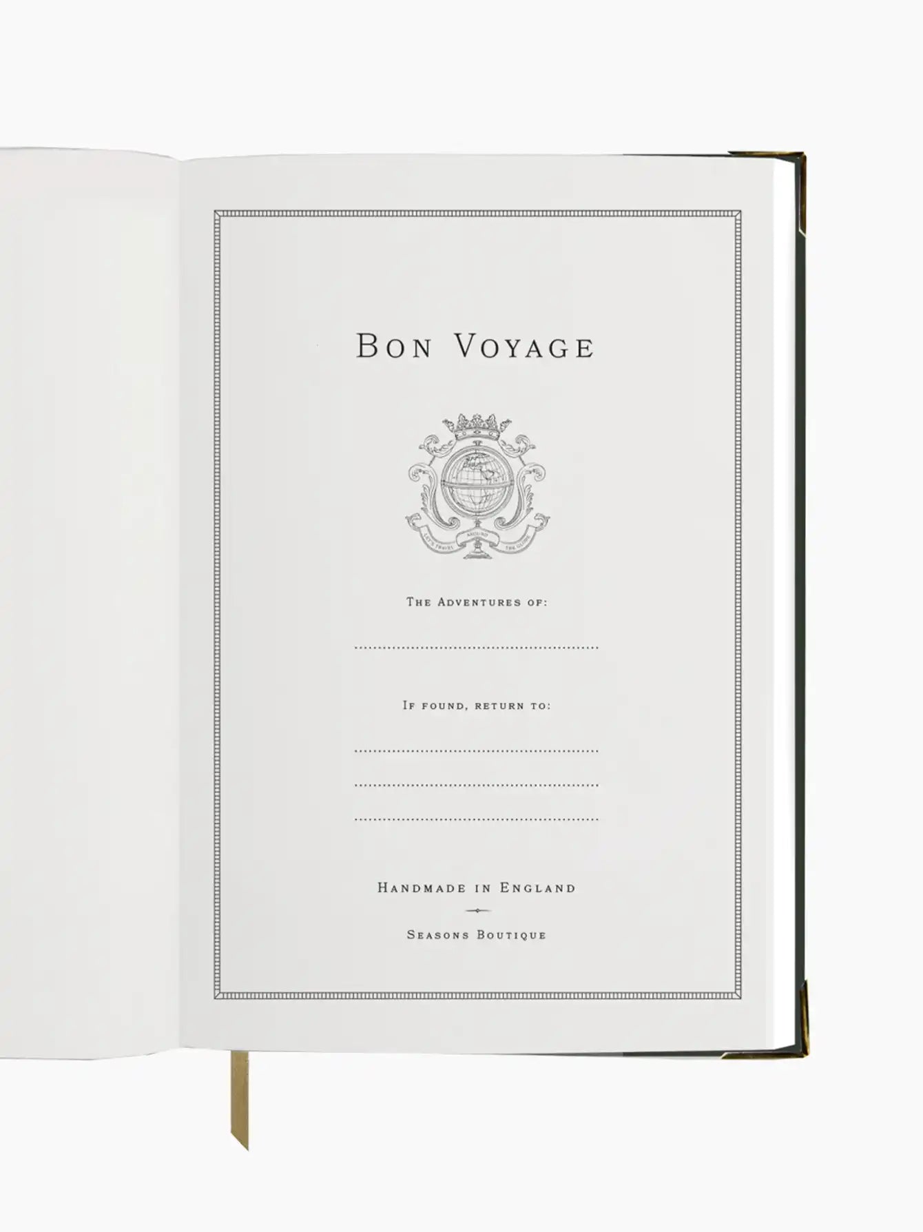 Bon Voyage Travel Journal