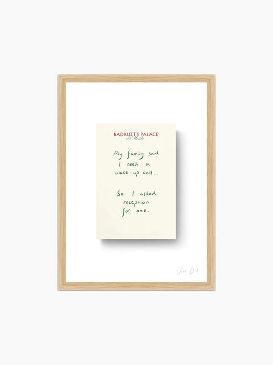 Paper at Badrutt's Palace St. Moritz i Art Print