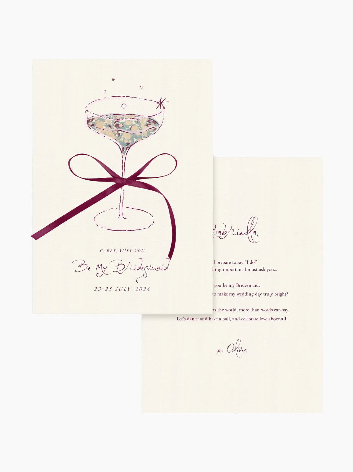 Purple Be My Bridesmaid Card